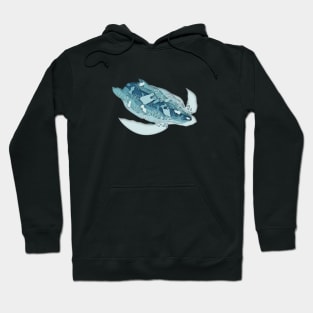 Save The Ocean Keep The Sea Plastic Free Sea Turtle Scene Hoodie